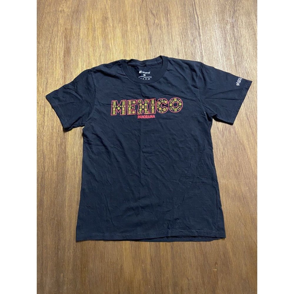 Carnival Cruise Lines Mexico Panarama Black Graphic Crew Neck Tee Youth Large